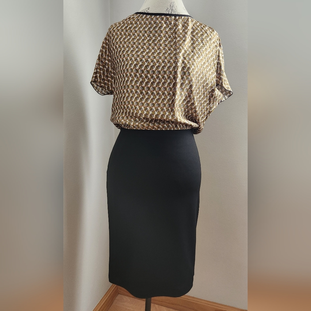 MICHELLE WINDHEUSER Mixed fabric dress in size 6